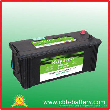 Batterie robuste standard N120-Mf JIS sans entretien